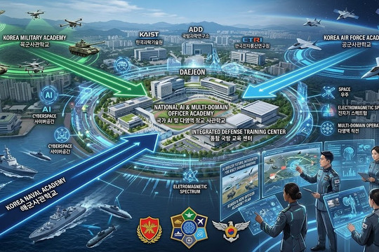 Hàn Quốc hợp nhất các học viện quân sự để đào tạo sĩ quan AI