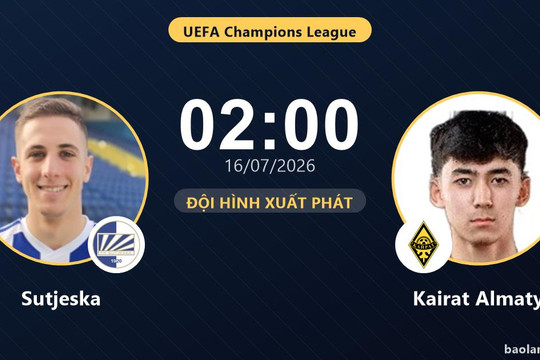 Trực tiếp Sutjeska vs Kairat Almaty: Trận đấu đang diễn ra