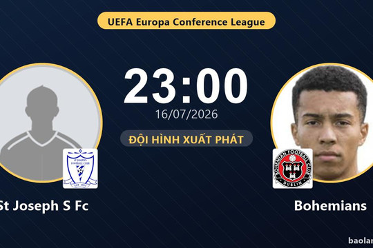 Trực tiếp St Joseph S Fc vs Bohemians: Đội hình xuất phát