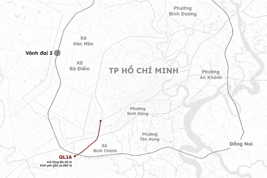 Mở rộng Quốc lộ 1 cửa ngõ phía Tây TP.HCM lên 12 làn xe: Giải tỏa hơn 2.200 hộ dân
