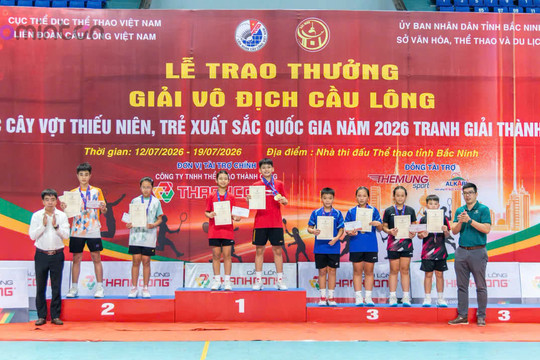 Lam Dong Wins One Gold Medal and Three Silver Medals at 2026 National Outstanding Youth Badminton Championship