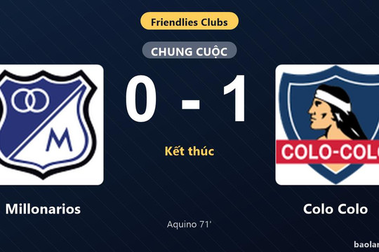 Thống kê trận đấu Millonarios 0-1 Colo Colo: C. Aquino tỏa sáng, Colo Colo giành trọn 3 điểm