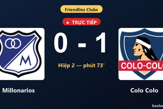 Trực tiếp Millonarios vs Colo Colo: Colo Colo mở tỷ số