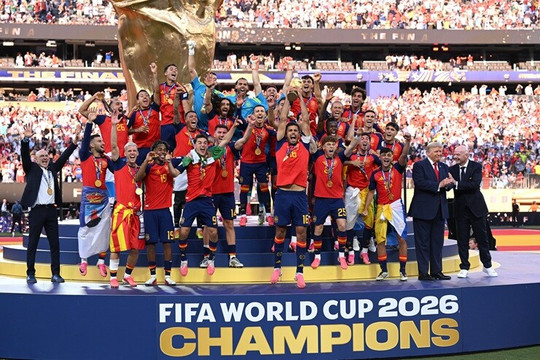 Tây Ban Nha nhận thưởng 1.322 tỷ đồng sau chức vô địch World Cup 2026