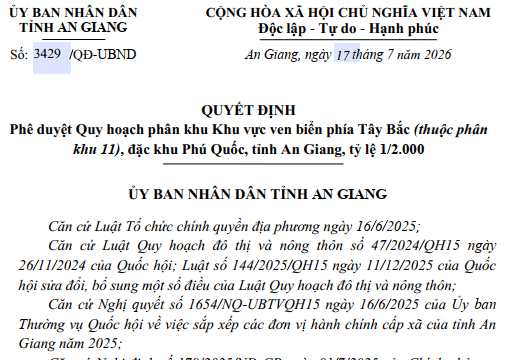 Quy hoạch 1.171ha ven biển Tây Bắc Phú Quốc: Sân golf và casino là điểm nhấn