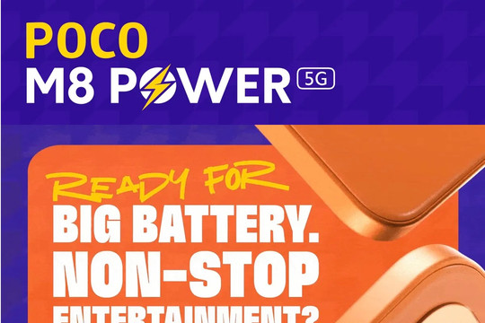Xiaomi hé lộ Poco M8 Power 5G: Pin 8.000mAh và diện mạo màu cam rực rỡ