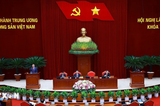 Thông cáo báo chí về ngày làm việc thứ ba Hội nghị lần thứ ba Ban Chấp hành Trung ương Đảng khóa XIV