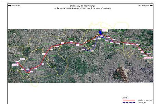 Tuyến metro Thủ Dầu Một - TP.HCM dài 35km với 24 nhà ga và mô hình TOD
