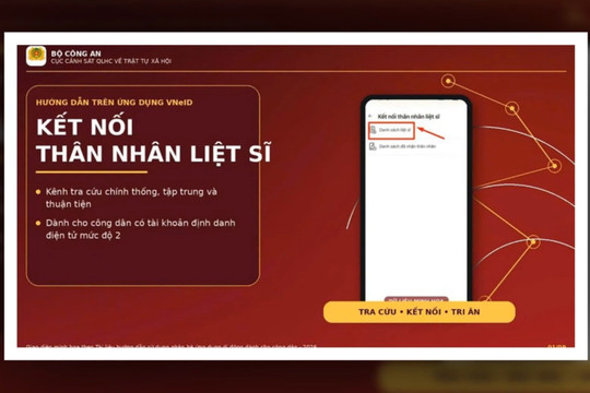 VNeID bổ sung tính năng tra cứu, kết nối thân nhân liệt sĩ