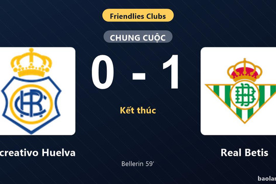 Thống kê trận đấu Recreativo Huelva 0-1 Real Betis: H. Bellerin tỏa sáng, Real Betis giành trọn 3 điểm