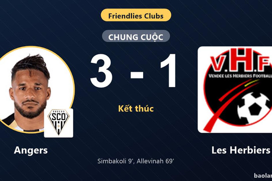 Angers thắng trận giao hữu, Les Herbiers không thể tạo bất ngờ