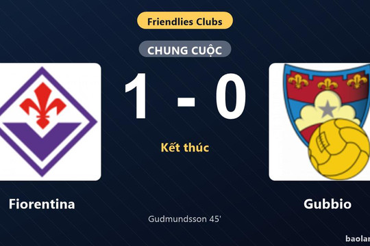 Thống kê trận đấu Fiorentina 1-0 Gubbio: A. Gudmundsson tỏa sáng, Fiorentina giành trọn 3 điểm