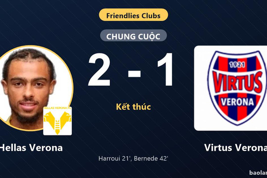 Hellas Verona thắng Virtus Verona trong trận giao hữu nội bộ Verona
