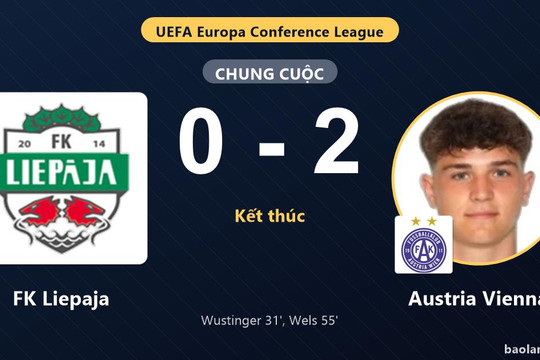 Austria Vienna đánh bại FK Liepaja ở vòng loại Conference League
