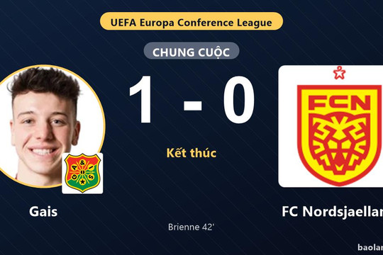 Gais hạ FC Nordsjaelland, giành lợi thế ở vòng loại