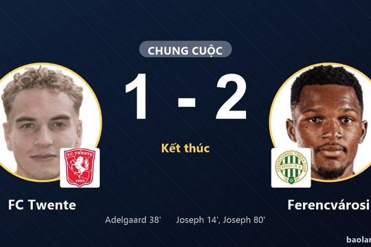 Ferencvárosi đánh bại FC Twente trong màn rượt đuổi tại Europa League