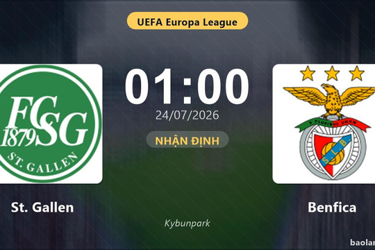 St. Gallen đánh bại Benfica trong cuộc rượt đuổi tại Europa League