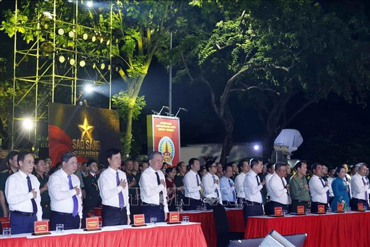 Lãnh đạo Đảng, Nhà nước dự Cầu truyền hình "Sao sáng dẫn đường" tri ân các Anh hùng liệt sĩ