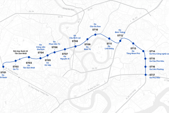 Quy hoạch tuyến metro số 6: Phương án bố trí hai ga ngầm kết nối sân bay Tân Sơn Nhất