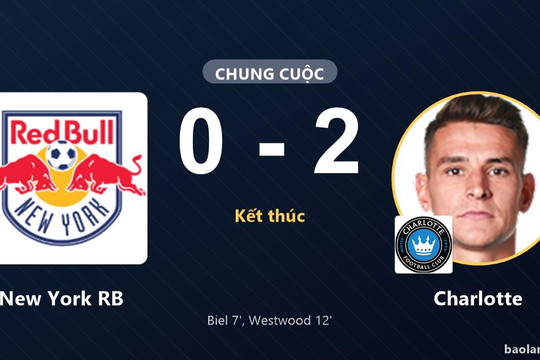 New York RB 0-2 Charlotte: Charlotte giành chiến thắng