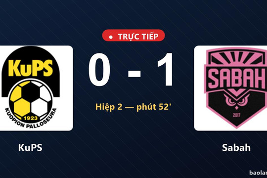 Trực tiếp KuPS vs Sabah: Sabah mở tỷ số