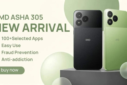 HMD Asha 305 dùng Android AOSP, pin tháo rời: Đủ dùng đến đâu ở mức 3.990 PHP