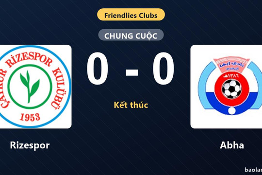 Rizespor và Abha bất phân thắng bại trong trận cầu không bàn thắng
