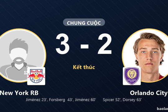 New York RB 3-2 Orlando City: New York RB giành chiến thắng