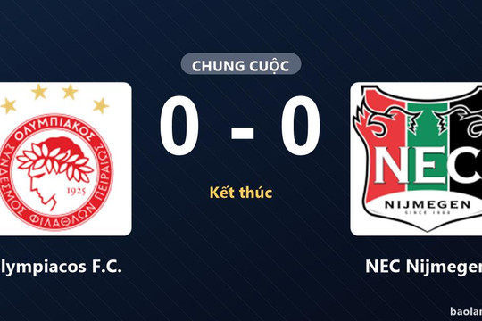 Olympiacos F.C. và NEC Nijmegen cùng chia điểm tại Piraeus