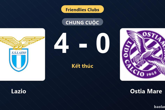 Lazio thắng đậm Ostia Mare trong trận giao hữu một chiều