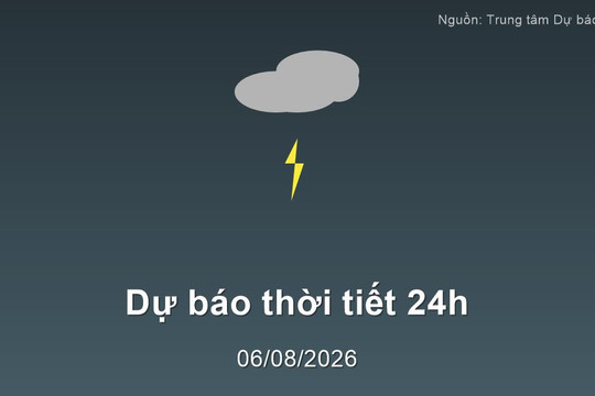 Dự báo thời tiết đêm nay và ngày mai (07/08/2026): Bắc Bộ mưa lớn, Nam Bộ dông rải rác