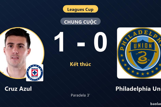 Cruz Azul hạ Philadelphia Union, tạo lợi thế ở vòng bảng Leagues Cup