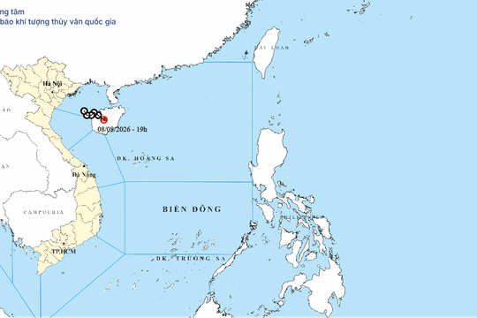 Tin cuối cùng áp thấp nhiệt đới ngày 08/08/2026: Vùng áp thấp suy yếu, tan trên đảo Hải Nam