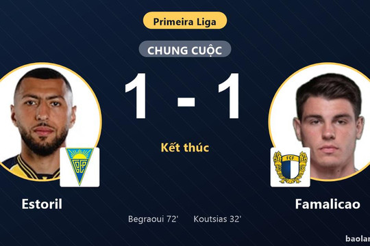 Bị Famalicao dẫn trước, Estoril nhọc nhằn giật lại một điểm trên sân nhà