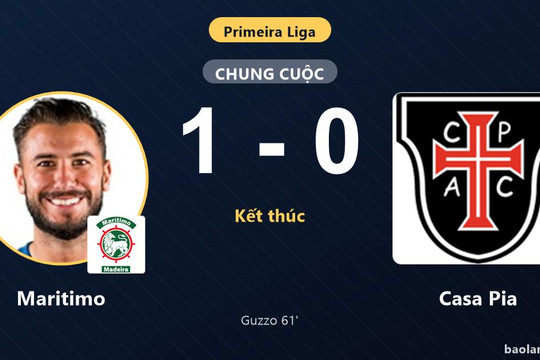 Đả bại Casa Pia 1-0, Maritimo khởi đầu thuận lợi tại Primeira Liga