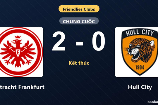Eintracht Frankfurt đánh bại Hull City trong trận giao hữu CLB
