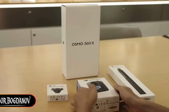 DJI Osmo 360 II lộ video mở hộp thực tế: Nâng cấp pin 2.150 mAh và ống kính tháo rời