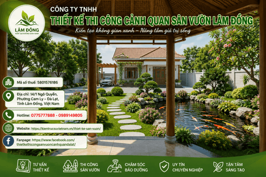 Thiết Kế Thi Công Sân Vườn Cảnh Quan Tại Đà Lạt, Lâm Đồng Trọn Gói Cho Biệt Thự, Homestay Và Resort