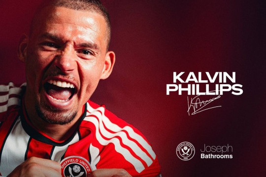 Kalvin Phillips chia tay Man City để tái hợp Sheffield United theo bản hợp đồng cho mượn