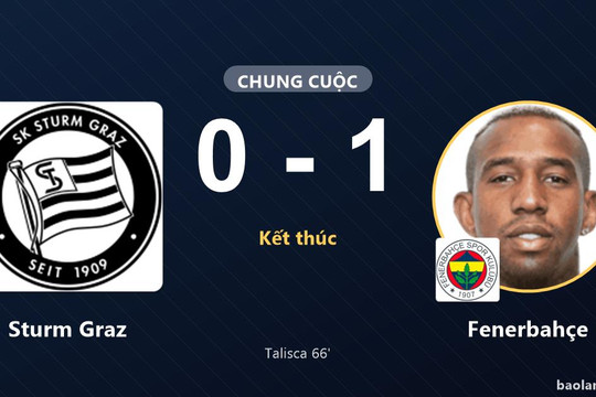 Talisca lập công, Fenerbahçe gieo sầu cho Sturm Graz ngay tại Merkur Arena