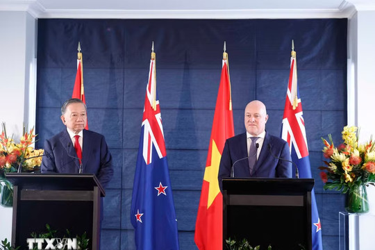Tổng Bí thư, Chủ tịch nước Tô Lâm và Thủ tướng New Zealand gặp gỡ báo chí