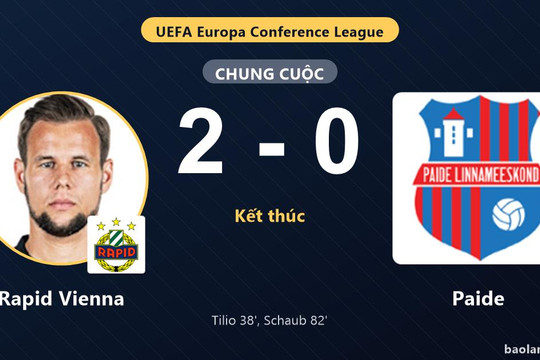 Đánh bại Paide 2-0, Rapid Vienna khẳng định sức mạnh trên sân nhà Allianz Stadion