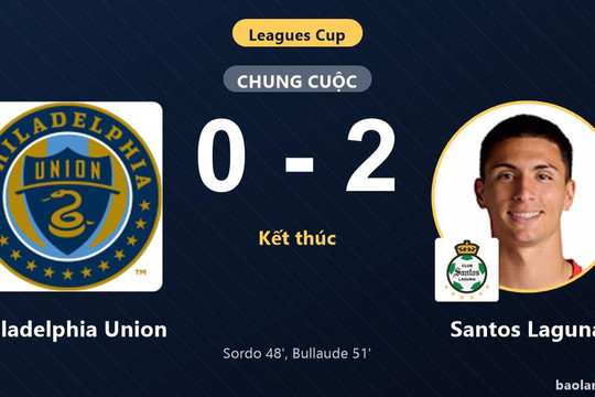 Thắng thuyết phục 2-0, Santos Laguna khiến Philadelphia Union trắng tay trên sân nhà