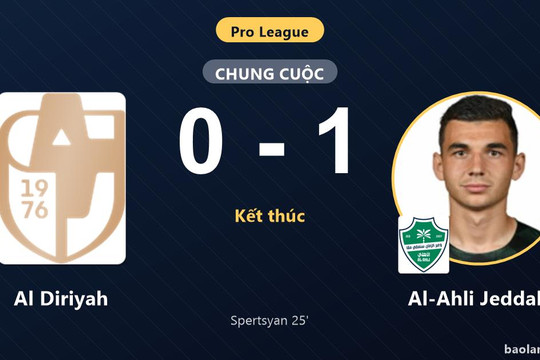 Đả bại Al Diriyah 1-0, Al-Ahli Jeddah khởi đầu thuận lợi tại Saudi Pro League