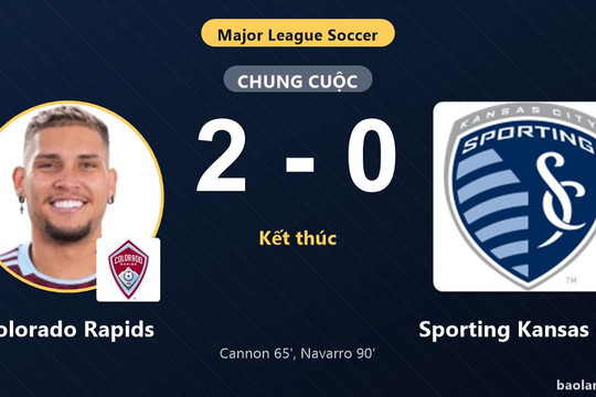 Hạ Sporting Kansas City 2-0, Colorado Rapids giành vé vào vòng 1/16 MLS