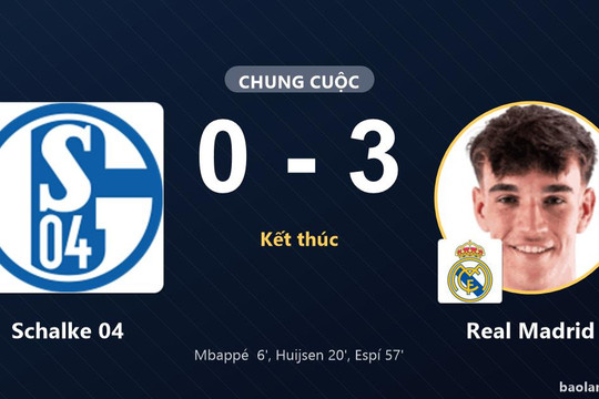 Real Madrid thắng áp đảo 3-0, Schalke 04 bất lực trên sân nhà