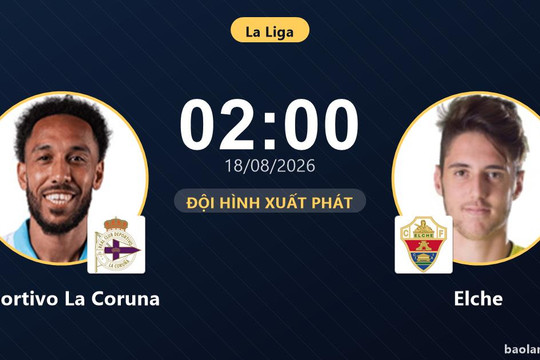 Trực tiếp Deportivo La Coruna vs Elche: Elche áp đảo tỷ lệ kiểm soát bóng, chưa có bàn thắng