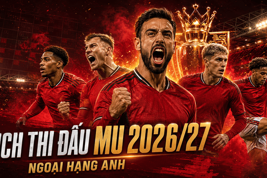 Lịch thi đấu MU (Manchester United) 2026/27: Đầy đủ 38 vòng Ngoại hạng Anh theo giờ Việt Nam