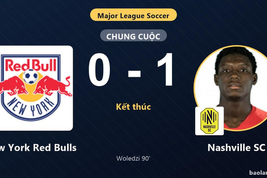 Đánh bại New York Red Bulls, Nashville SC củng cố vững chắc ngôi đầu MLS
