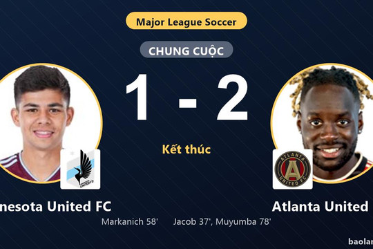 Thua Atlanta United FC 1-2, Minnesota United FC vẫn chính thức giành vé vào vòng 1/16 MLS